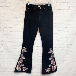 Venus Jeans Hi rise Flare Flower Embroidery